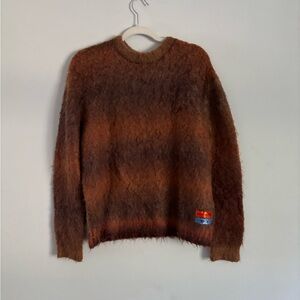 RVCA Spun Spirit Men's Fuzzy Brown Crewneck Sweater